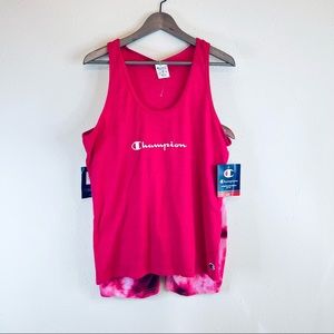 Champion Women’s 2Piece Pajama Set Tank Top& Shorts/Sz:XL/NWT